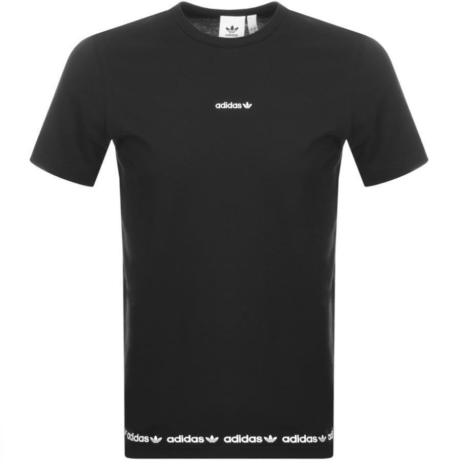 Alternative Image for Productadidas Originals Linear Repeat T Shirt Black1